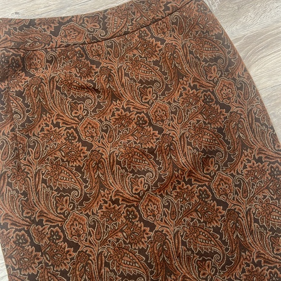 Women’s Vintage Harold's Paisley Challis Print Midi Length Wool Mix Skirt Size 4 - Picture 2 of 4
